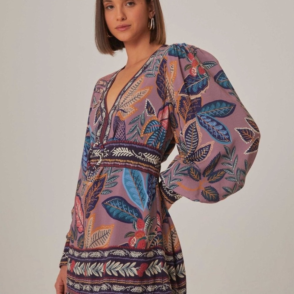 Farm Rio Wild Night Lavender Dress